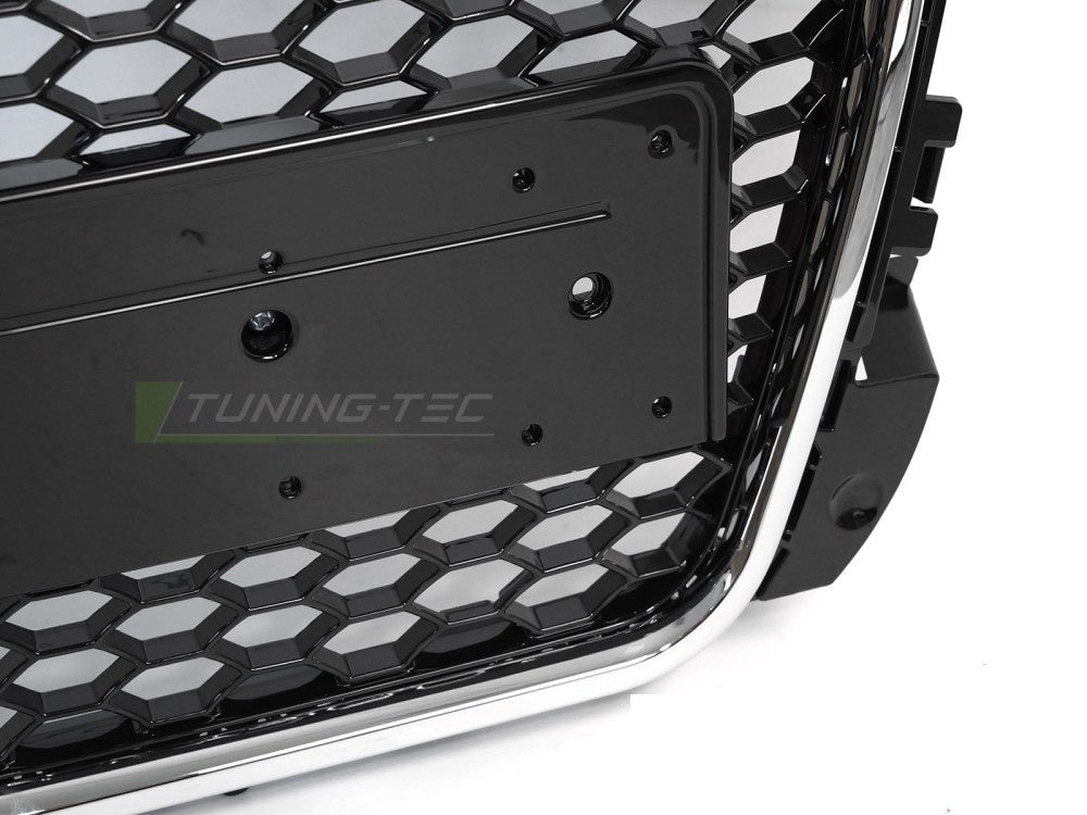 Audi A3 8P svart krom grill GRAU94 bakside med festepunkter
