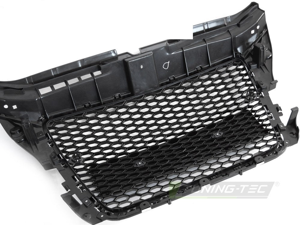 Audi A3 8P svart krom grill GRAU94 bakside med festepunkter