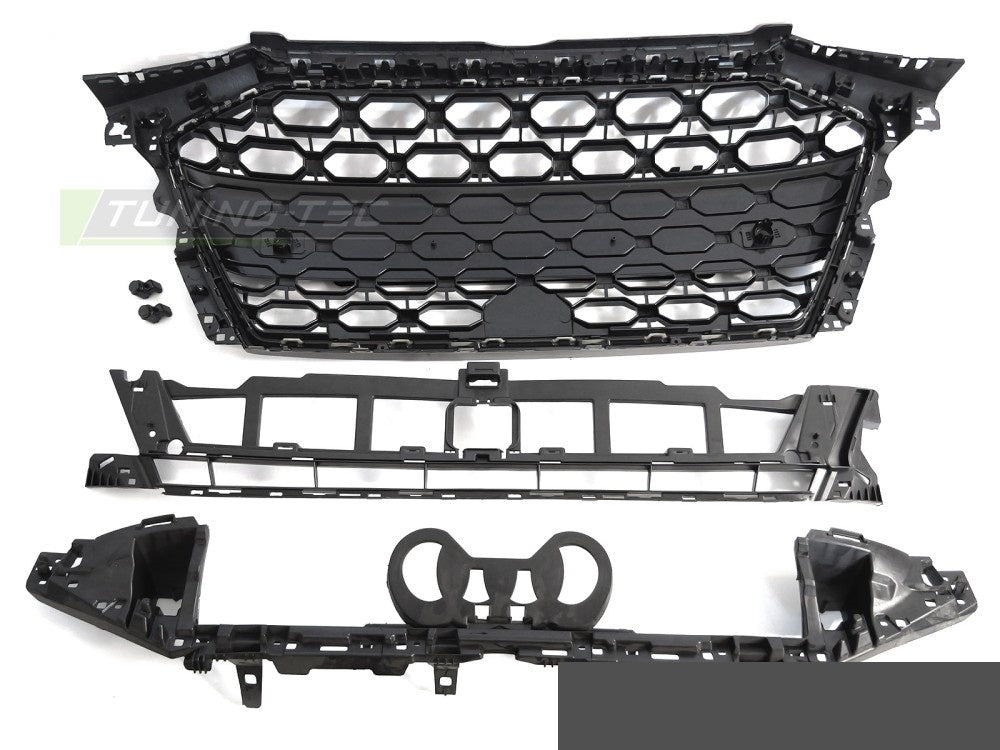 Tuning-grill Audi A3 8Y 2019–2024 svart sport-design bakside detalj