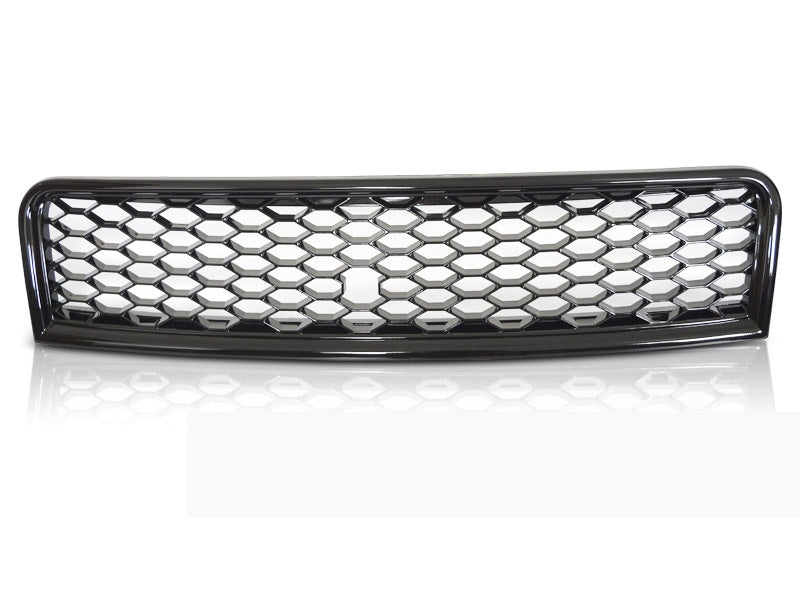Audi A4 B6 Sport grill i blank svart finish nærbilde av mønster