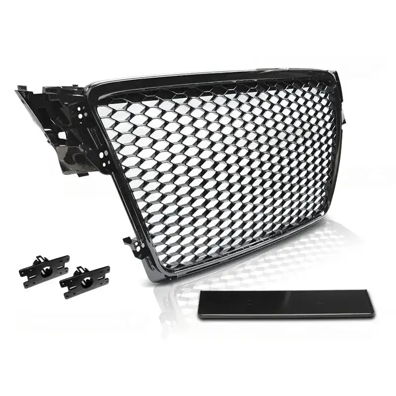 Grill Audi A4 B8 08-11 Rs-style Glossy Black - 1