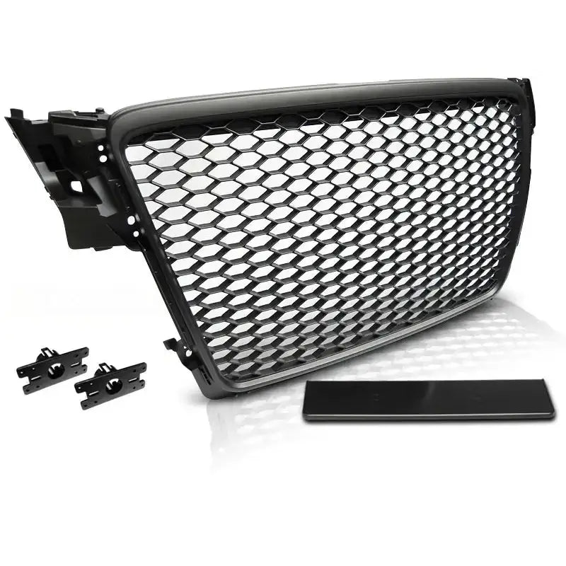 Grill Audi A4 B8 08-11 Rs-style Matt Black - 1