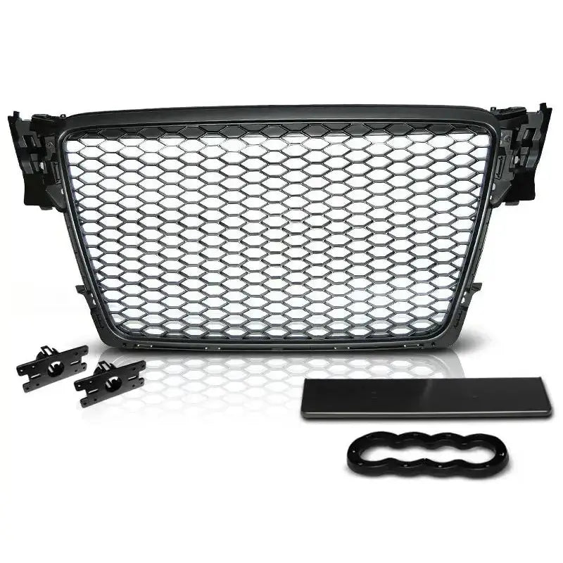 Grill Audi A4 B8 08-11 Rs-style Matt Black - 2