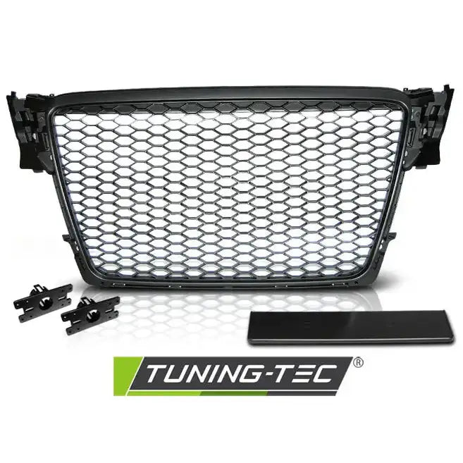 Grill Audi A4 B8 08-11 Rs-style Matt Black - 3