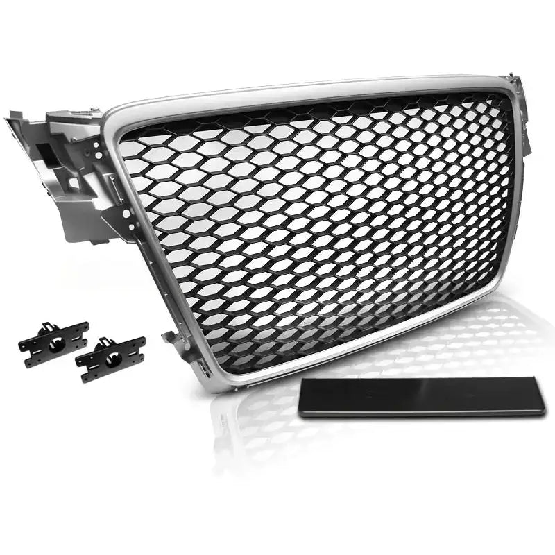 Grill Audi A4 B8 08-11 Rs-style Silver - 1