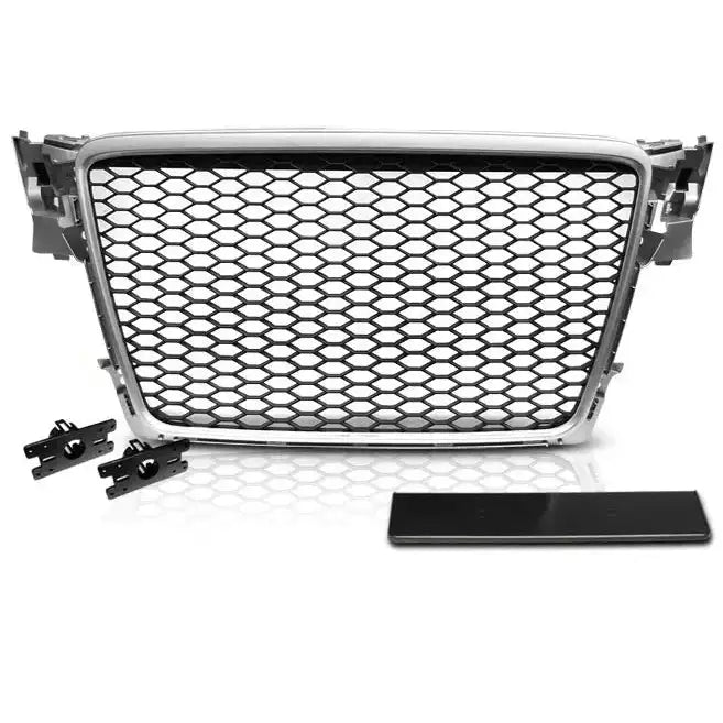 Grill Audi A4 B8 08-11 Rs-style Silver - 2