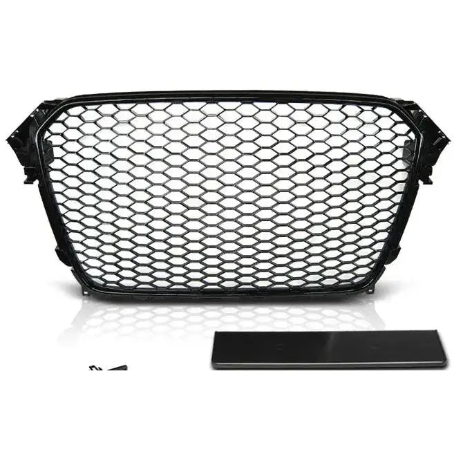 Grill Audi A4 (b8) 11.11-15 Rs-type Glossy Black - 2