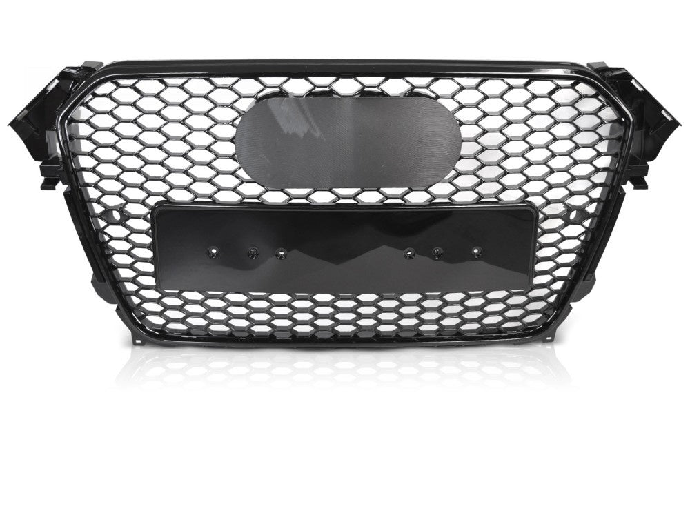 Audi A4 B8 facelift sport grill i blank svart finish komplett sett med ramme