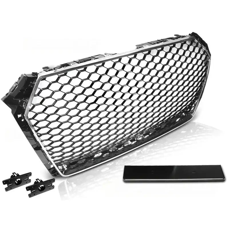 Grill Audi A4 B9 15-19 Rs-style Black Chrome - 1