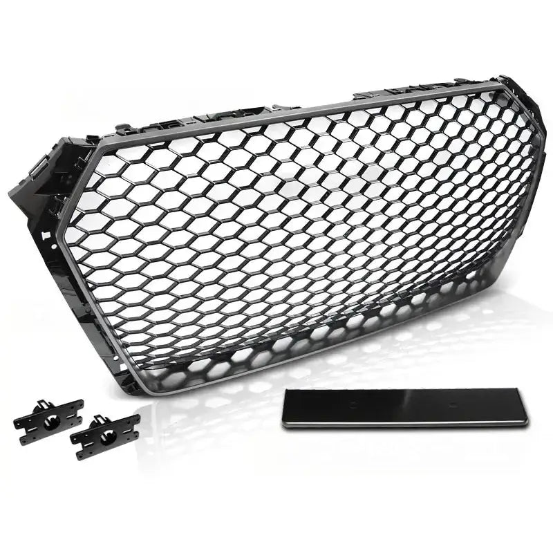 Grill Audi A4 B9 15-19 Rs-style Matt Gray - 1