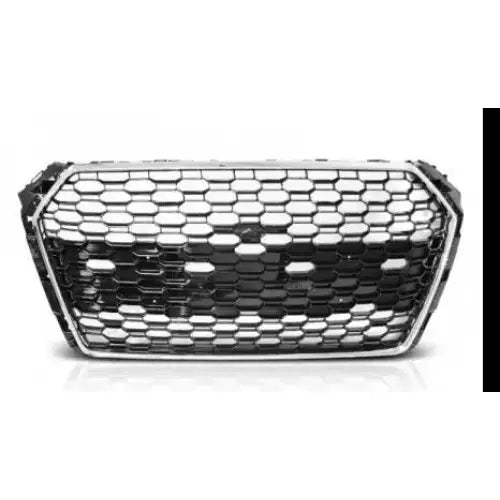 Grill Audi A4 B9 15-19 Rs4-style Chrome Black Med Pdc - 2