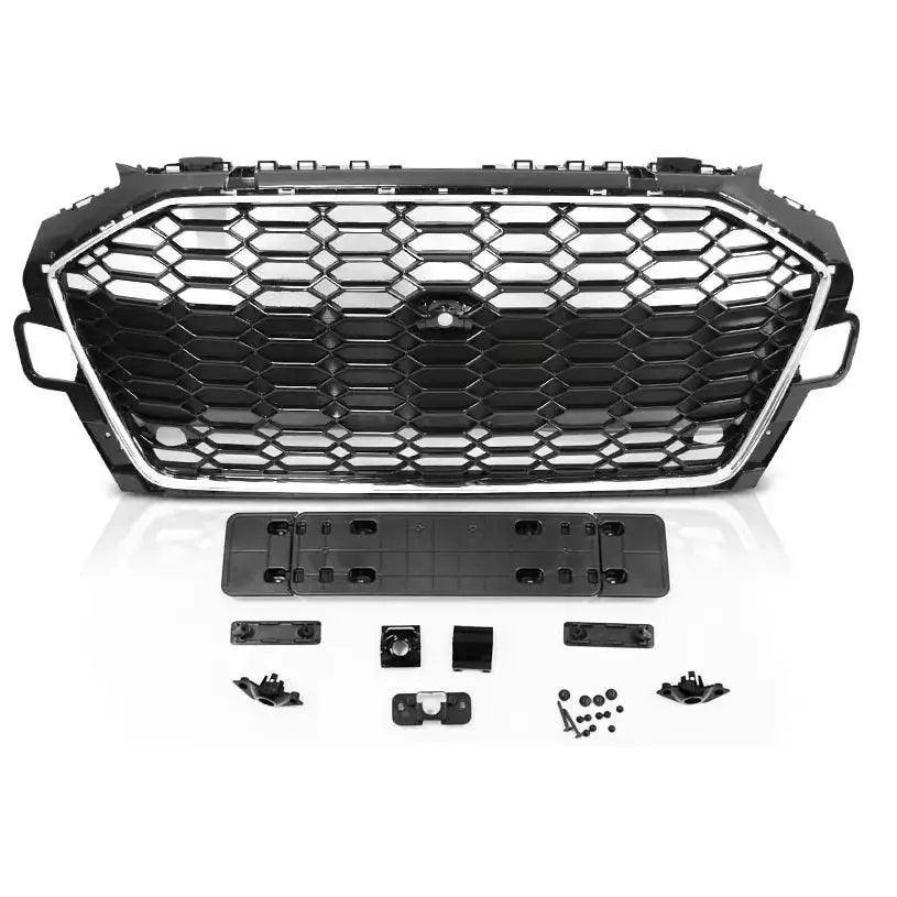 Grill Audi A4 B9 20- Sport Style Chrome Black - 2