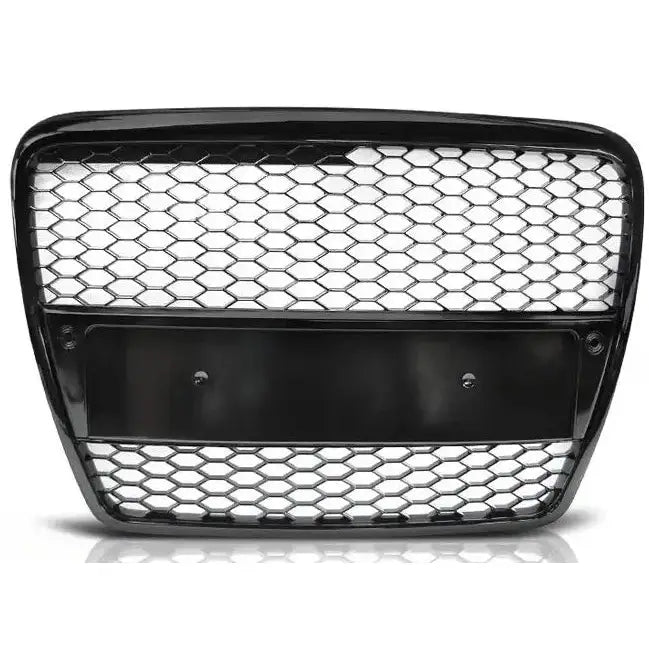 Grill Audi A6 (c6) 04.04-08 Rs-type Glossy Black - 2