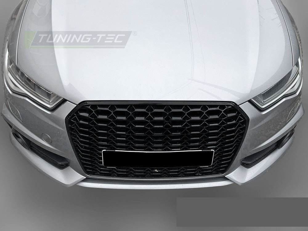 Frontgrill sport svart Audi A6 C7 2014–2018 vist fra venstre side