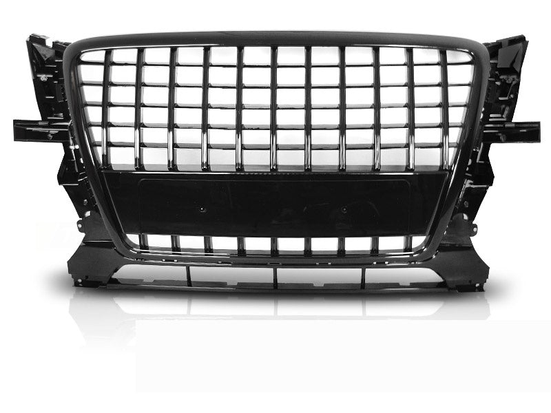 Audi Q5 sport-grill GRAU84 glossy svart finish montert på bil