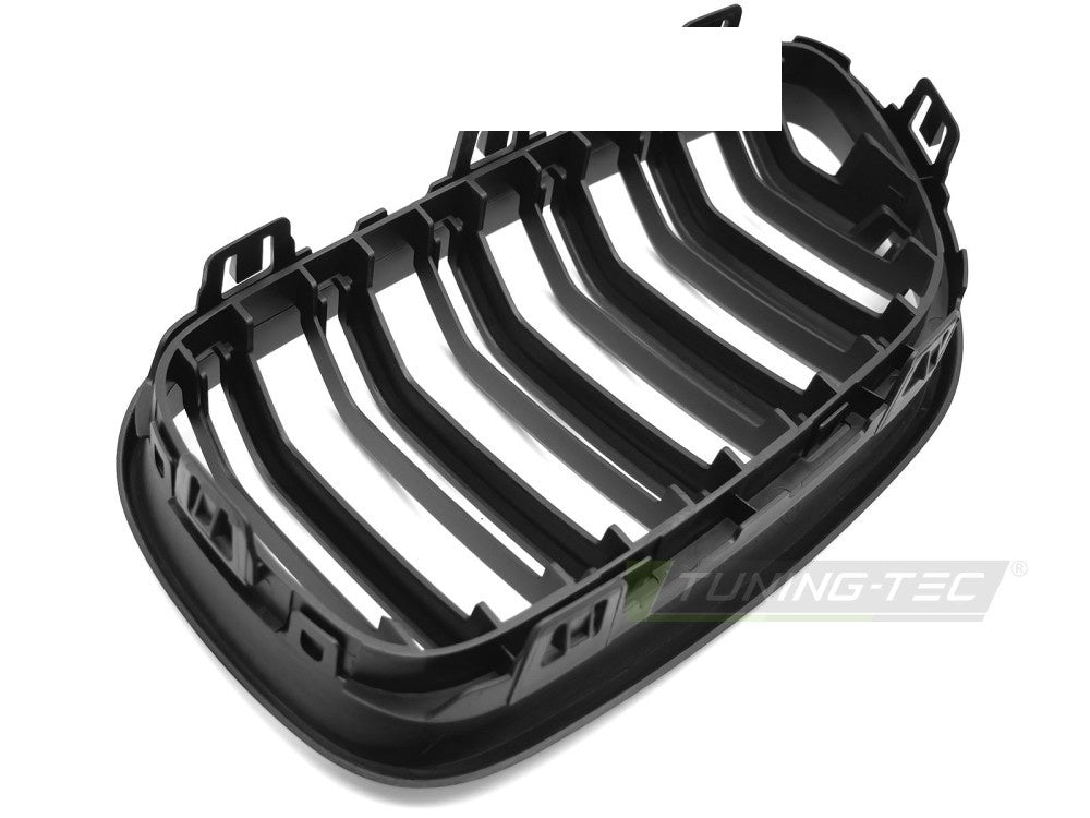 Grill BMW 2-serie F22/F23 2013-2021 Matt svart dobbel stang emballasje og innhold