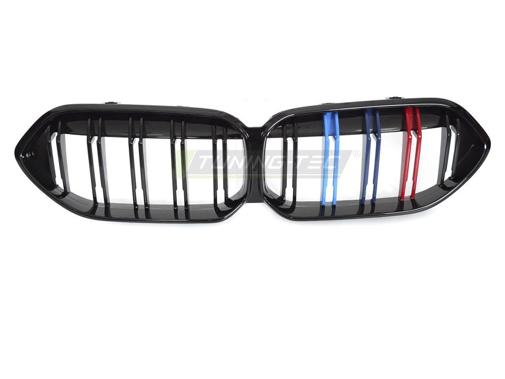 BMW F44 sportsgrill med dobbel horisontal list i glossy black – frontvisning