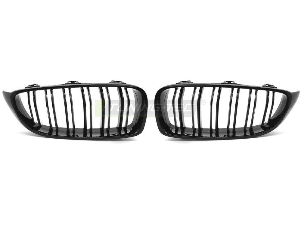 BMW 2-serie F44 F45 F36 frontgrill i blank svart montert på bil