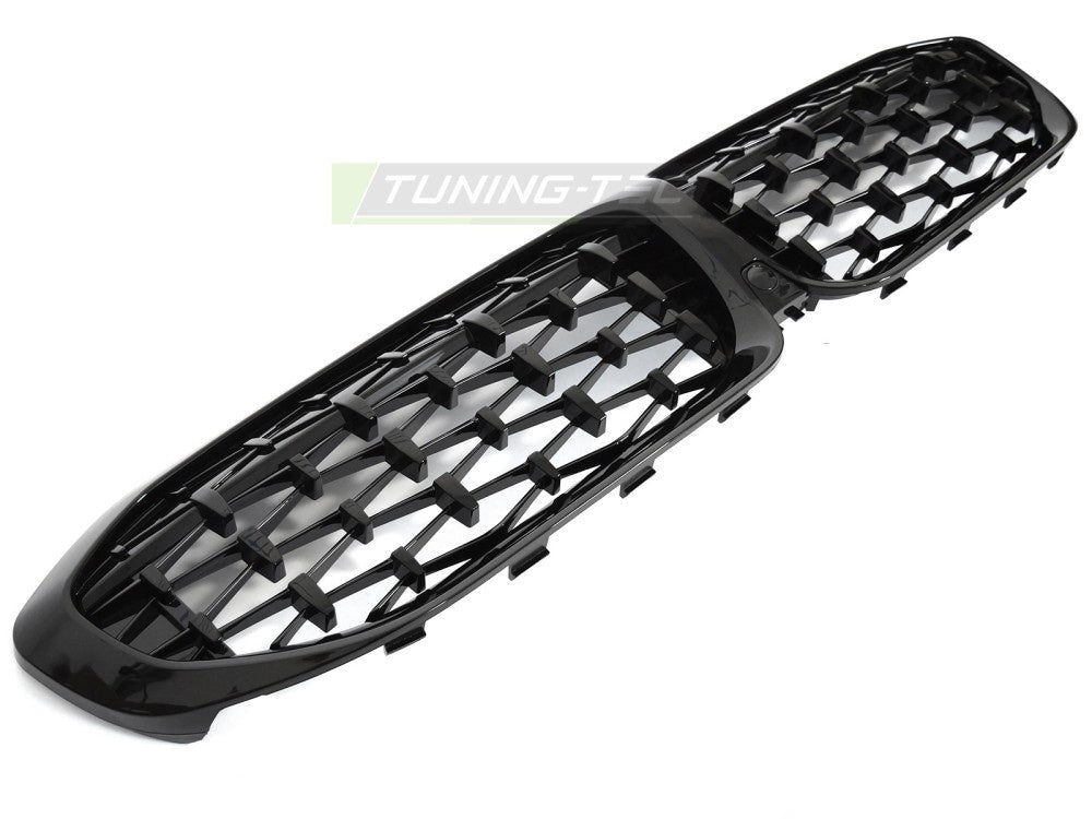 Svart frontgrill med diamantdesign for BMW G20 og G21