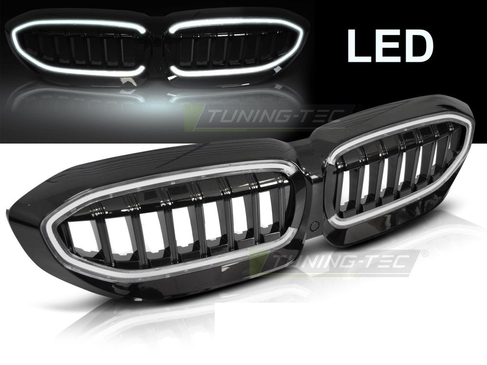 BMW G20 sedan nyregrille svart finish med integrert LED-belysning