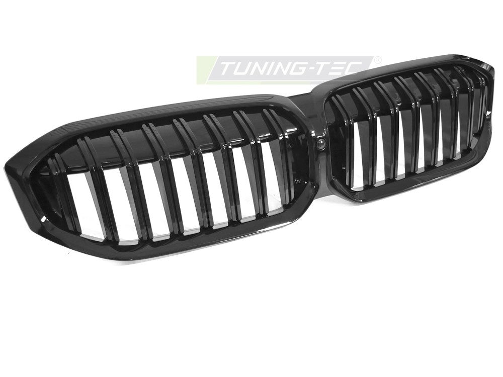 Glossy svart frontgrill til BMW G21 LCI stasjonsvogn sett forfra