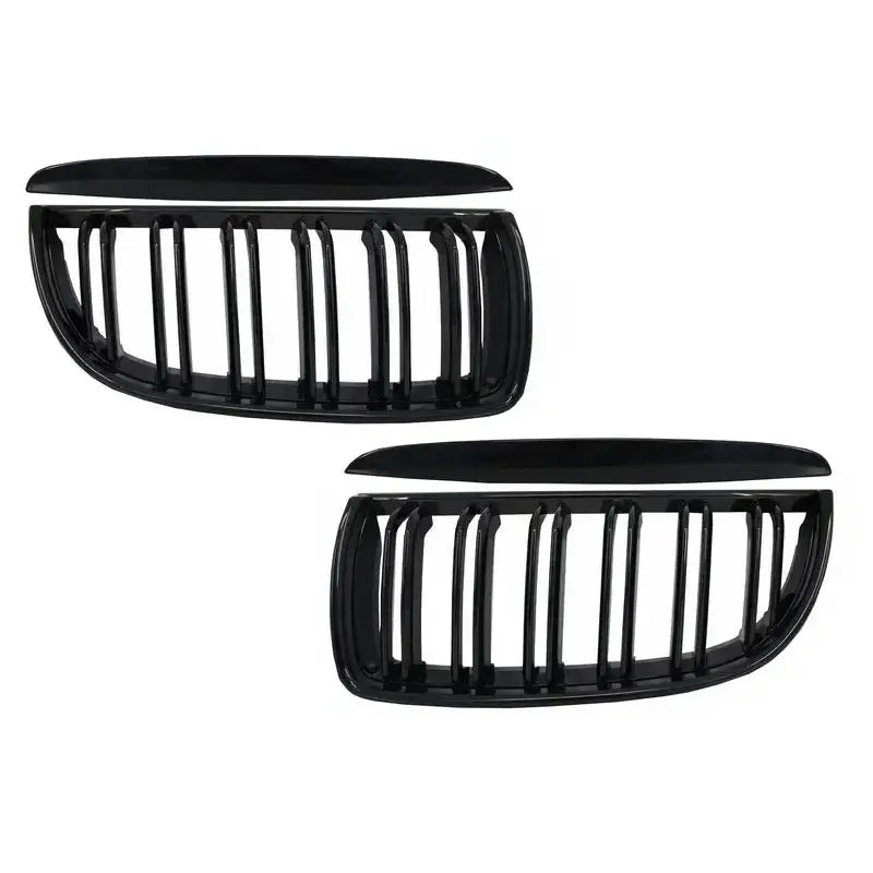 Grill Bmw 3 Series E90 E91 05-08 Double Stripe m Design Piano Black - 1