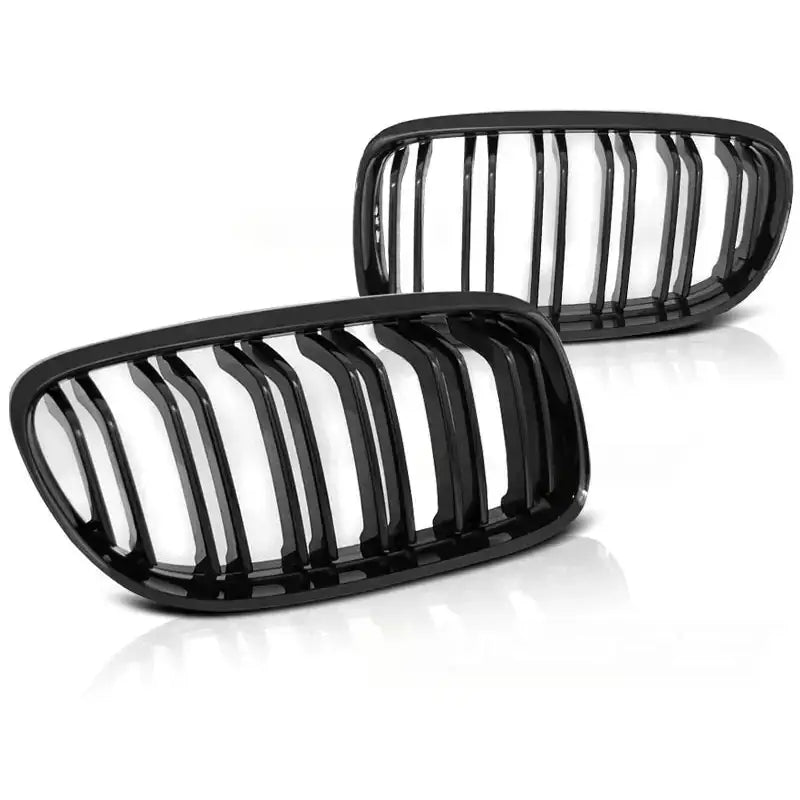 Grill Bmw E90 / E91 Lci 09- Glossy Black Double Bar M-look - 1