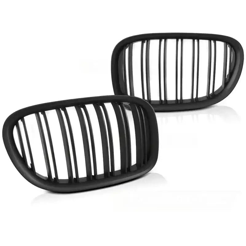 Grill Bmw F01 09-12 Double Bar Matt Black - 1