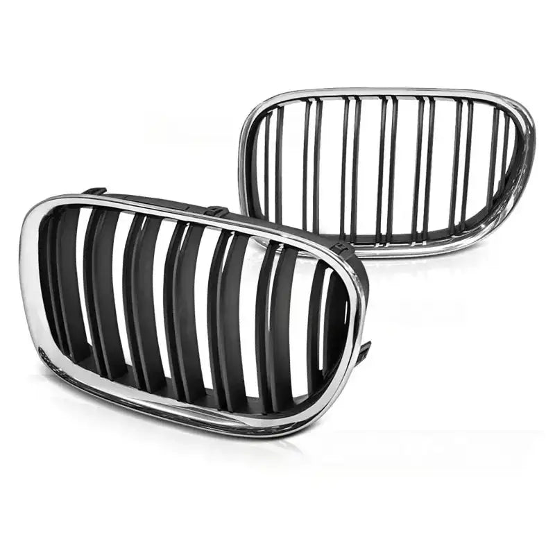 Grill Bmw F01 09-15 Double Bar Chrome Black