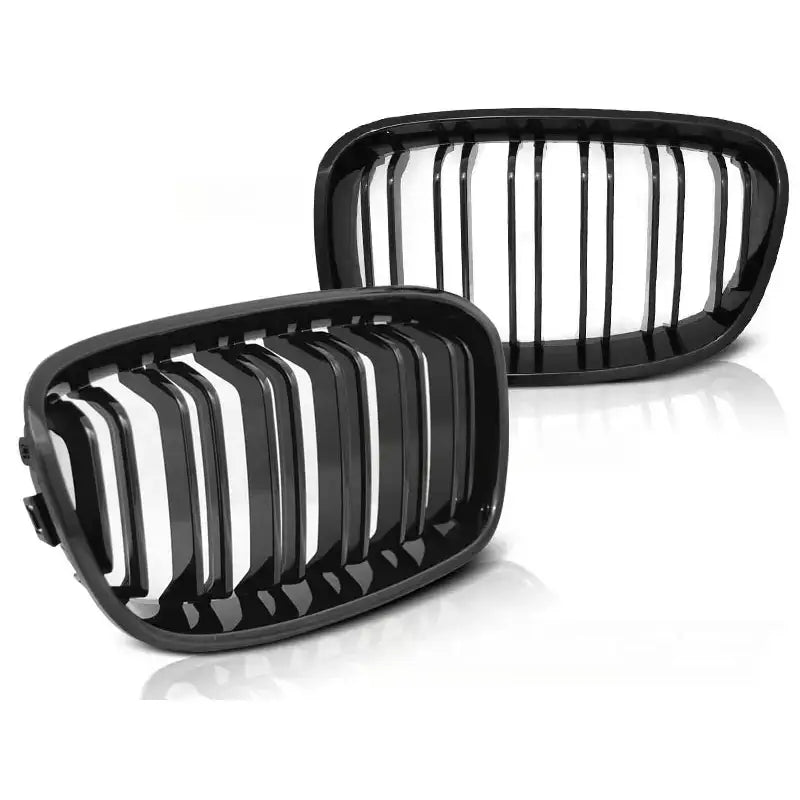 Grill Bmw F20 F21 11-12.14 Glossy Black Double Bar M-look - 1