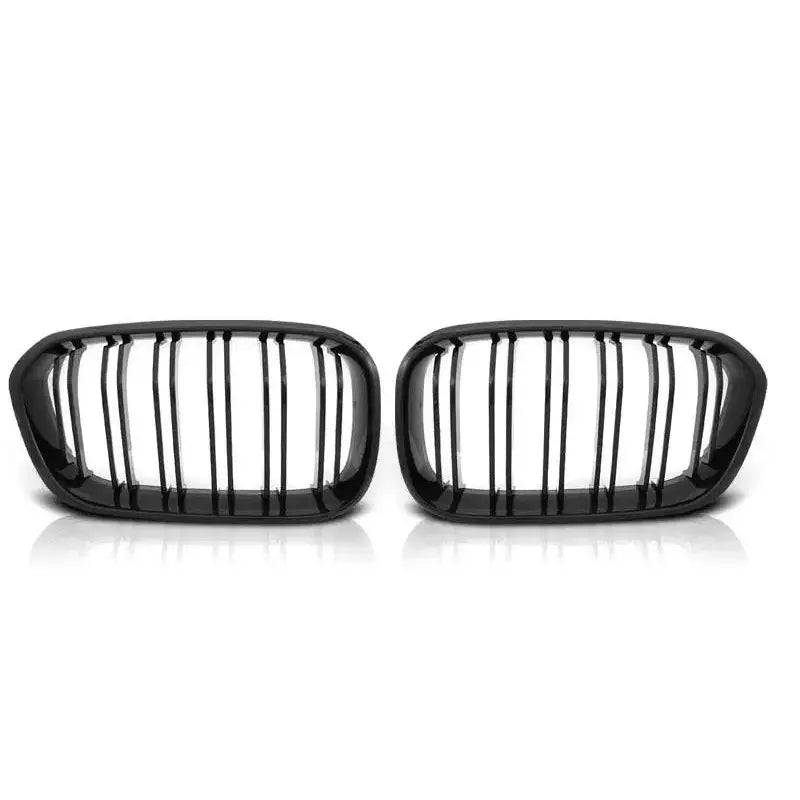 Grill Bmw F20 F21 Lci 15-18 Glossy Black Double Bar - 2