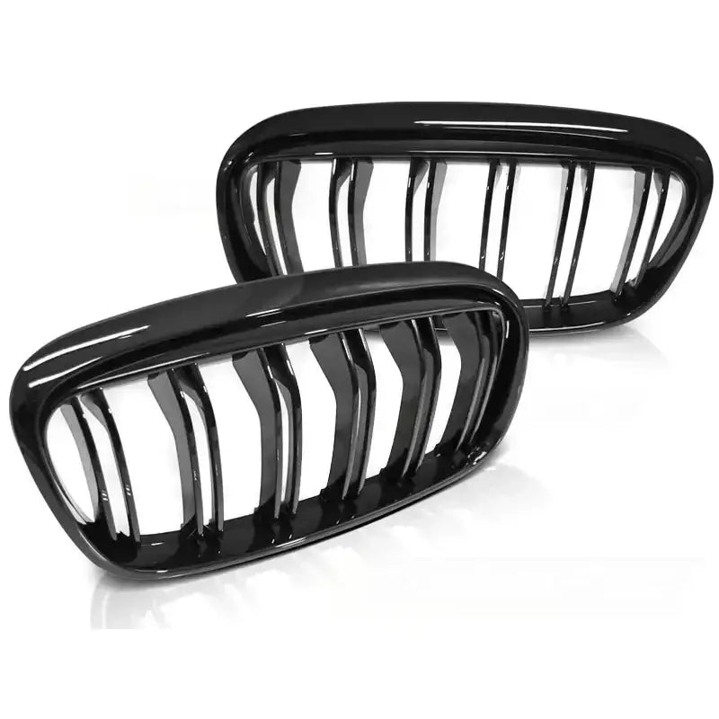 Grill Bmw F45/f46 14-18 Glossy Black Double Bar - 1