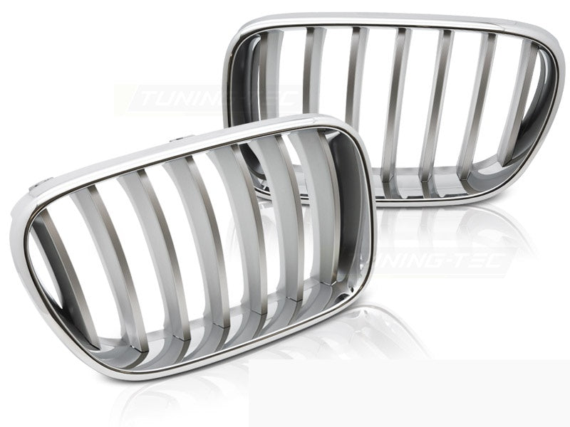 BMW X3 F25 kromgrill nærbilde av titan finish og nyredesign