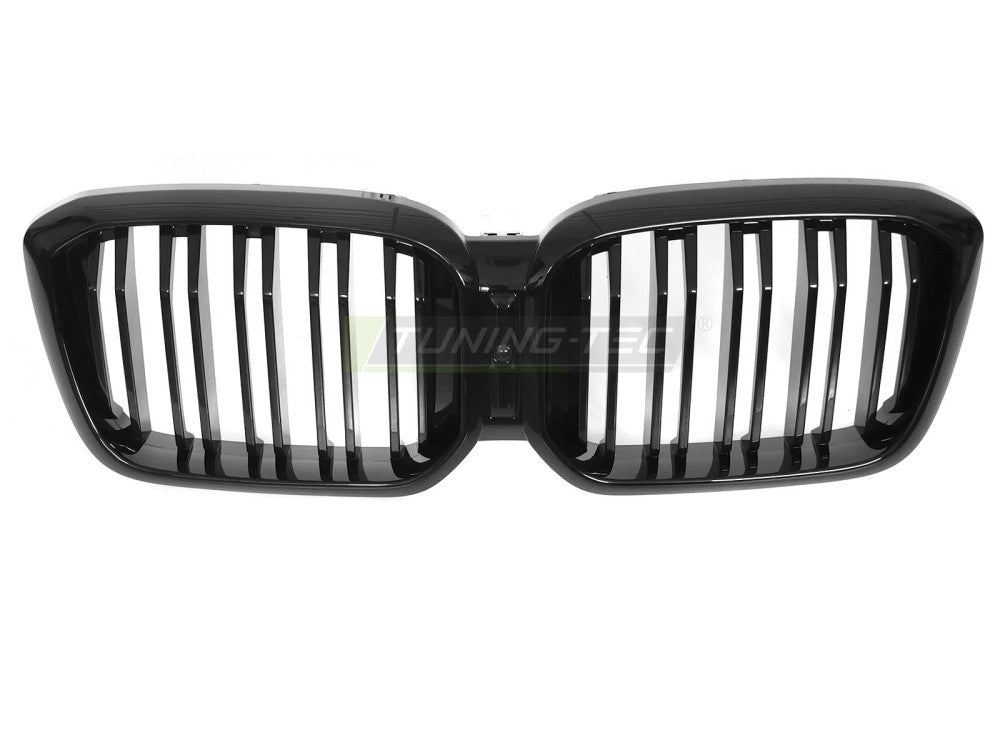 Nærbilde av nyregrill BMW X3 G01 2018–2024 blank svart finish