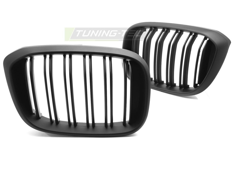 Sport grill matt svart double bar til BMW X3 G01 sett forfra