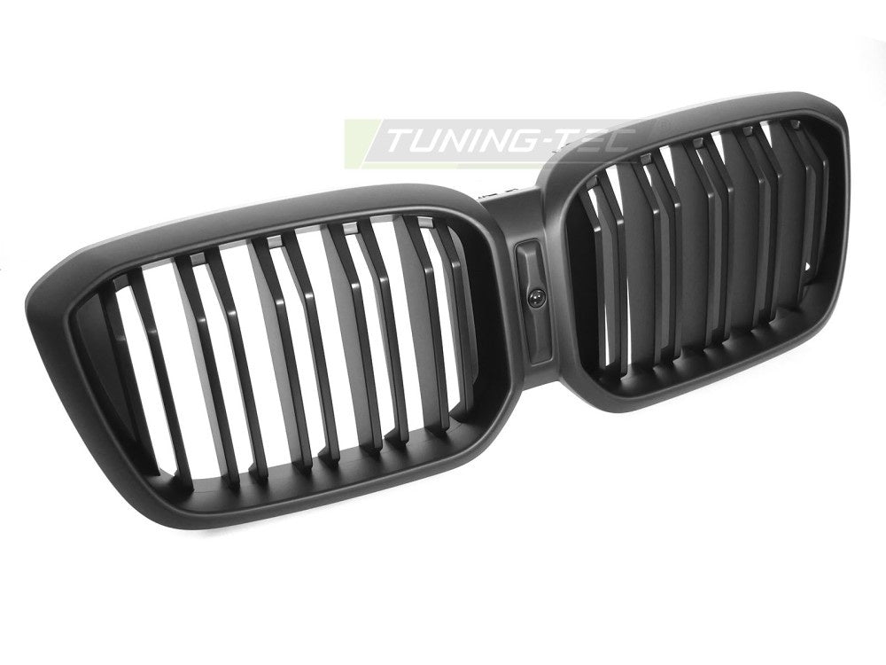 Sport grill matt svart double bar til BMW X3 G01 2018–2024 sett forfra
