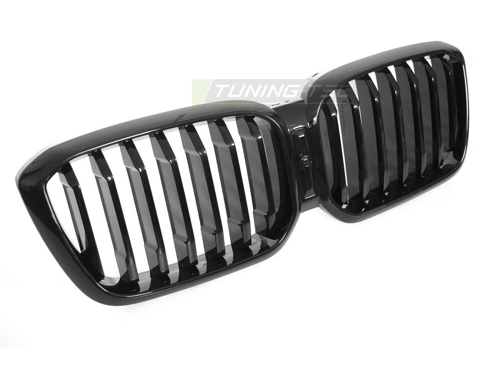 Glossy svart grill til BMW X4 G02 LCI 2021–2025 sett forfra