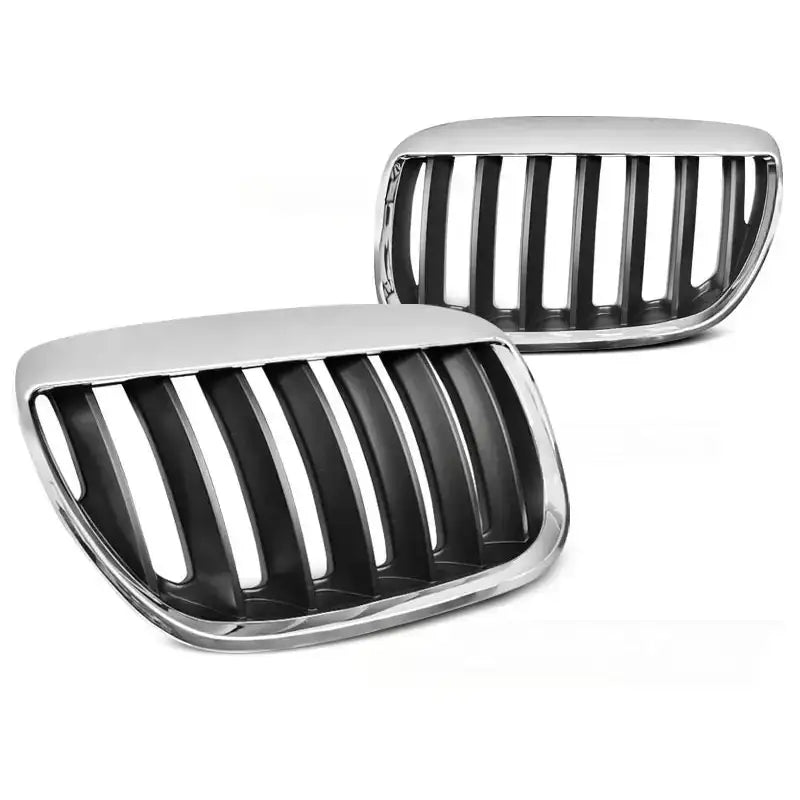 Grill Bmw X5 E53 Lci 04-06 Brows Chrome Black - 1