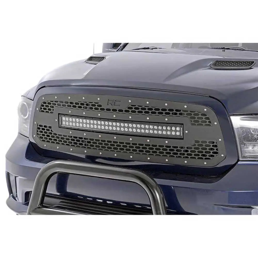 Grill med Dobbel Led-stripe 30’’ Black Series Rough Country - Dodge Ram 1500 Ds 13-19