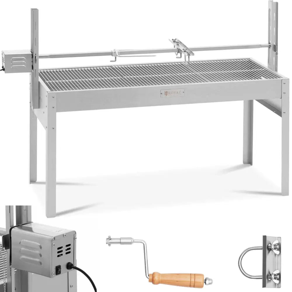 Grill Med Elektrisk Dreiespidd For Steking Av 40 Kg Gris- 127 Cm - 1