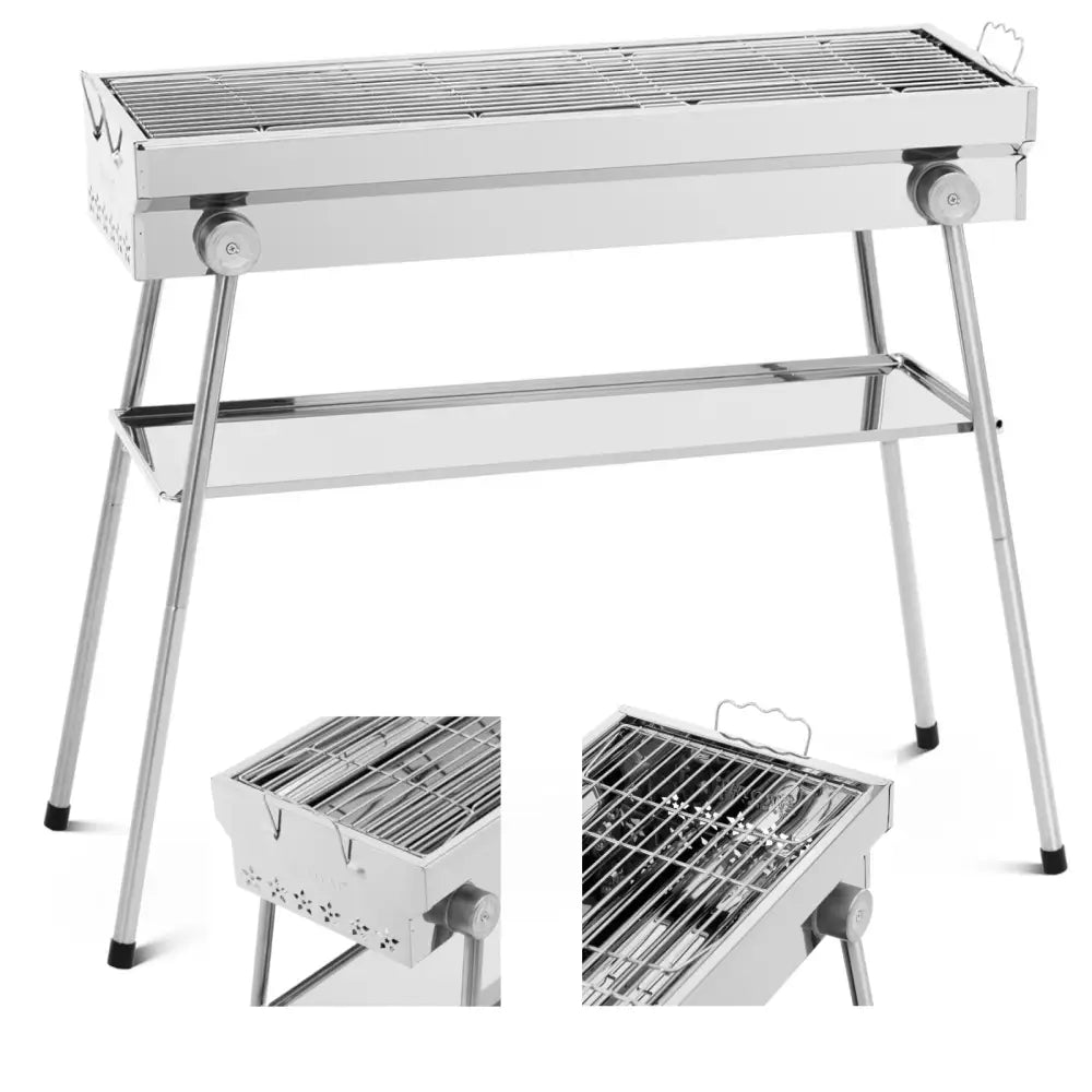 Grill Med Sammenleggbar Grillrist Og Hylle 75 x 26 Cm - 1