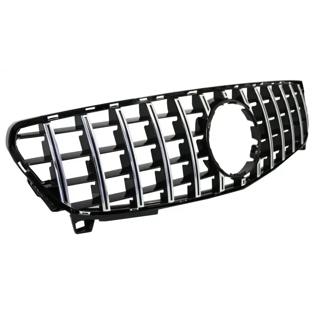 Grill Mercedes A-class W176 Facelift 15-18 A45 Gt-r Panamericana Design Black Chrome - 2