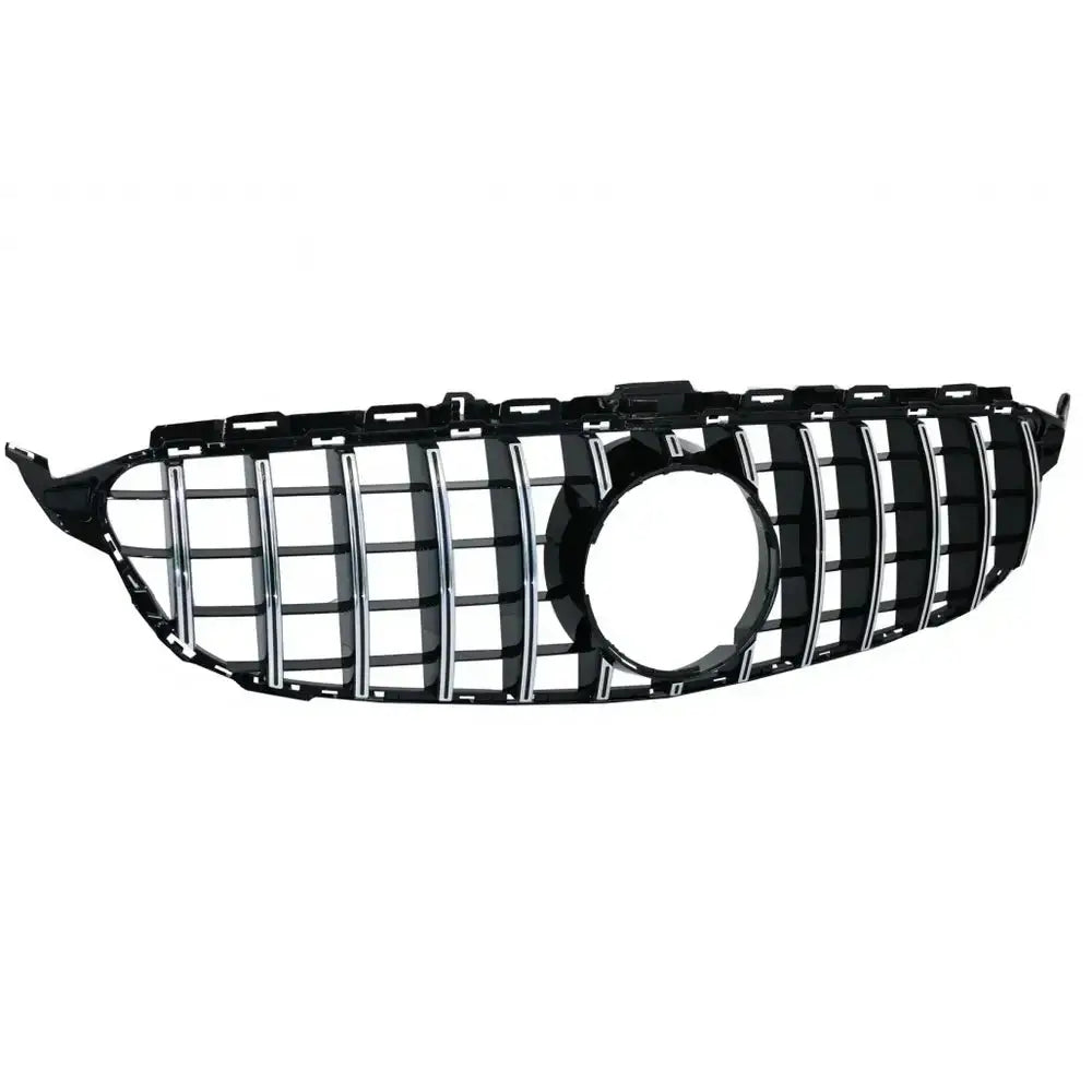 Grill Mercedes C-class W205 S205 14-18 Gt-r Panamericana Design Crom Without Camera - 2