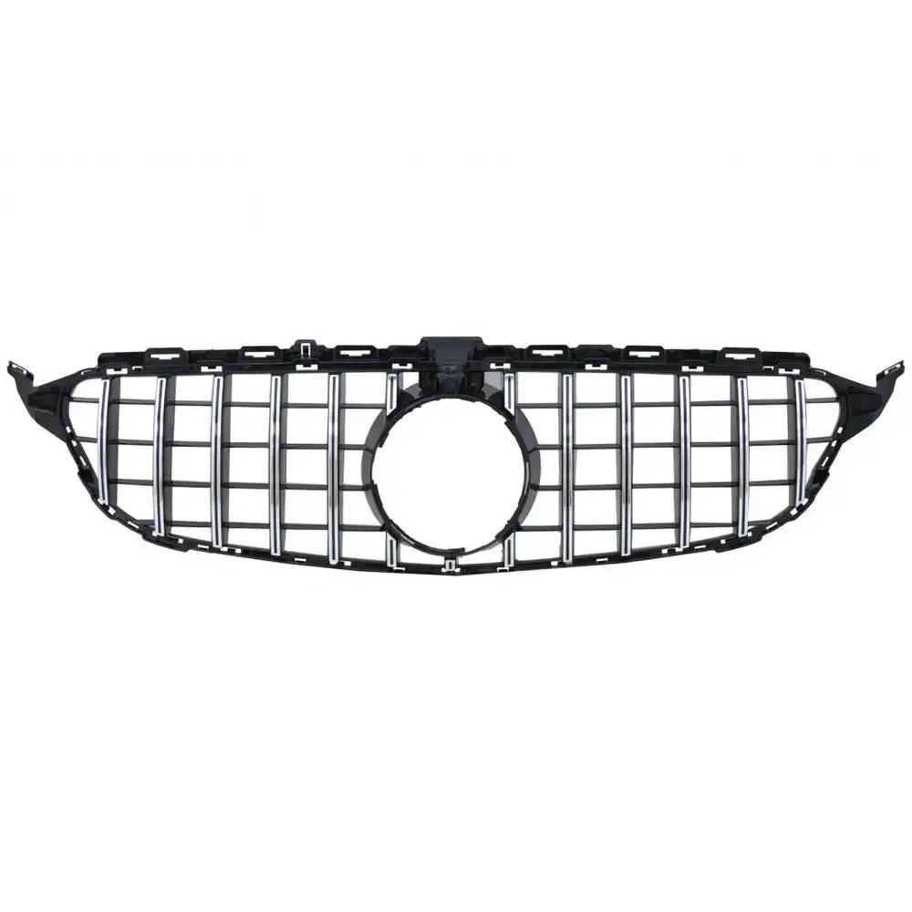 Grill Mercedes C-class W205 S205 C205 S205 14-18 Gt-r Panamericana Design Black Chrome With/without 360 Camera - 1