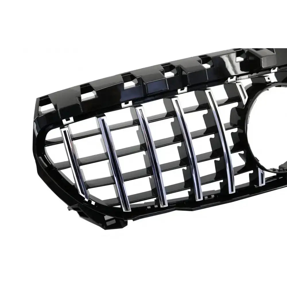 Grill Mercedes Cla C117 X117 W117 13-18 Cla45 Gt-r Panamericana Design Black Chrome V.2 - 3