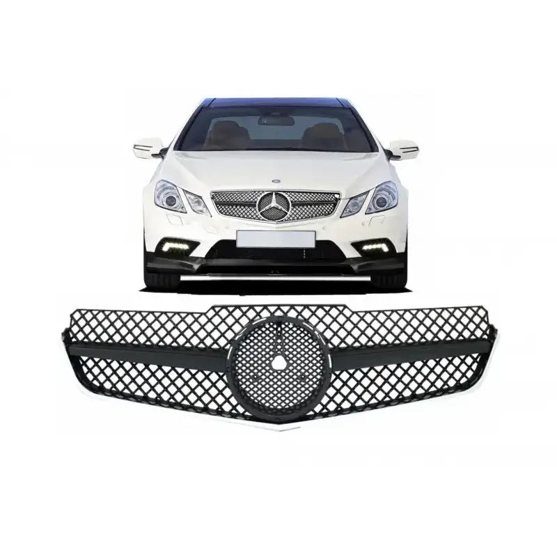 Grill Mercedes E-class C207 W207 A207 09-12 Coupe Cabrio Sl-look Black - 6