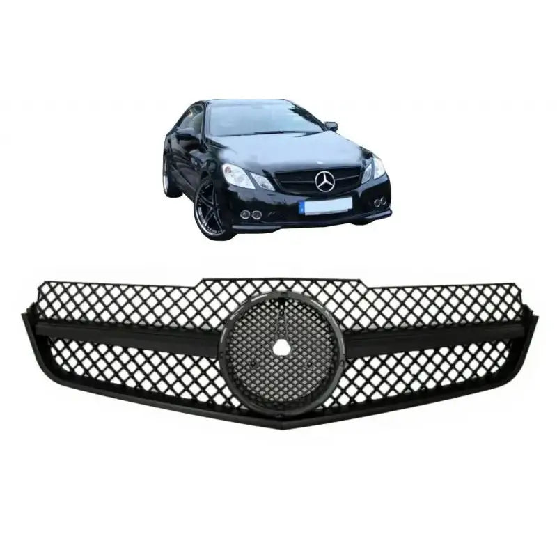 Grill Mercedes E-class C207 W207 A207 09-12 Coupe Cabrio Sl-look All Black - 10