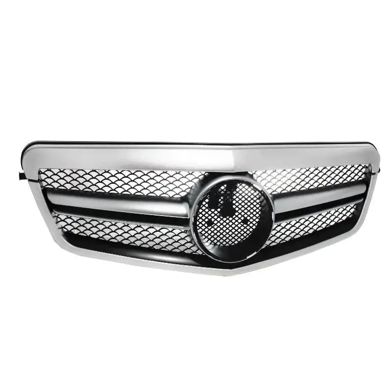 Grill Mercedes E-class W212 S212 09-13 Facelift Single Stripe Design Silver Aluminum - 2