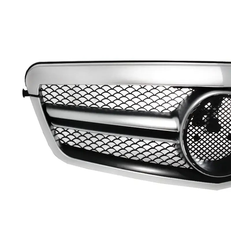 Grill Mercedes E-class W212 S212 09-13 Facelift Single Stripe Design Silver Aluminum - 3