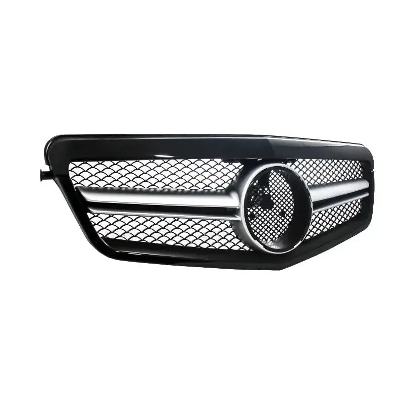 Grill Mercedes E-class W212 S212 09-13 Facelift Single Stripe Design Black - 3